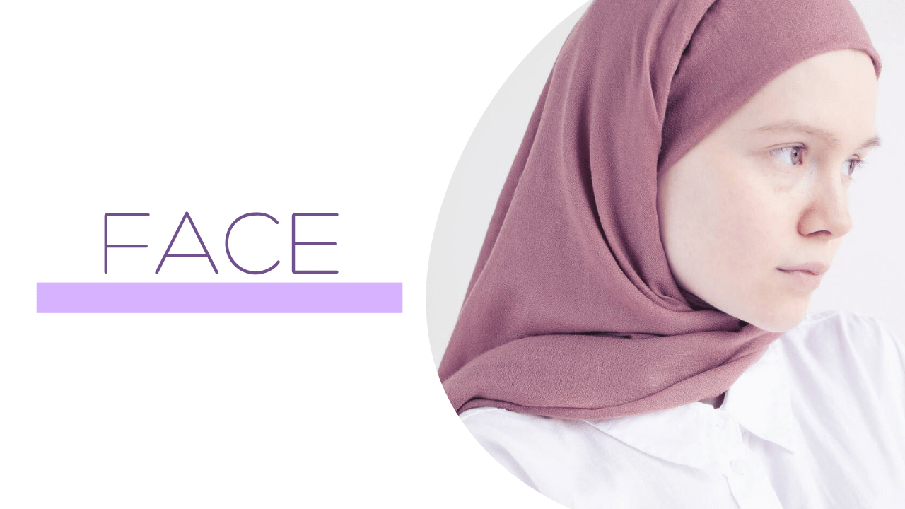 the title face, with an image of a young woman wearing a hijab